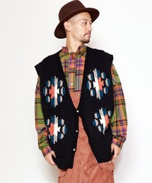 チャイハネ | 【チャイハネ】ハンドニットMEN'Sウールベスト(ベスト)