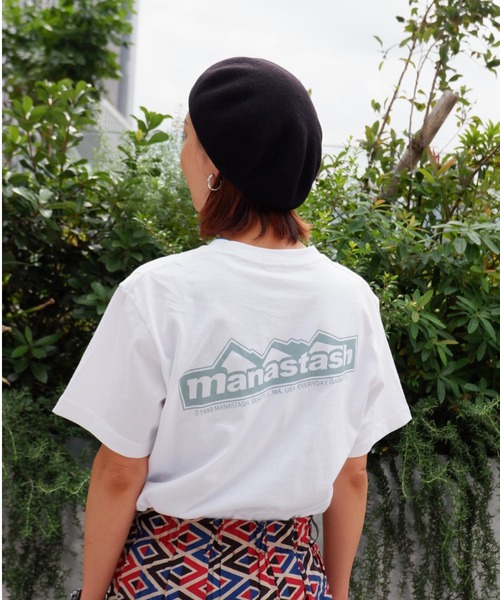 MANASTASH（マナスタッシュ）の「MANASTASH/マナスタッシュ  W's BACK LOGO TEE ウィメンズ　バックロゴTシャツ（Tシャツ/カットソー・レディース・ホワイト/チャコールグレー/スモークピンク/ラベンダー・MEDIUM）」の2枚目の写真