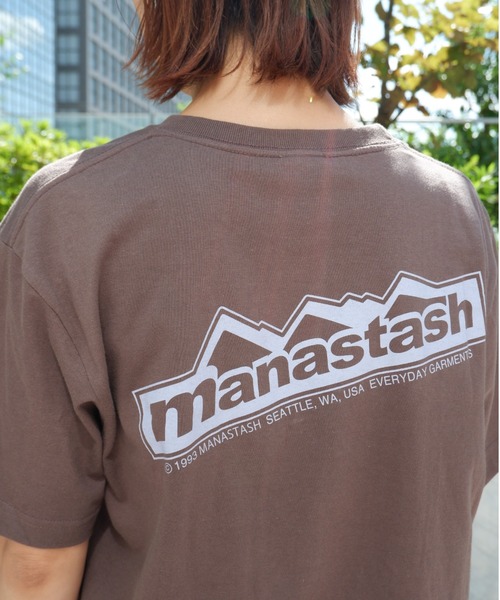 MANASTASH（マナスタッシュ）の「MANASTASH/マナスタッシュ  W's BACK LOGO TEE ウィメンズ　バックロゴTシャツ（Tシャツ/カットソー・レディース・ホワイト/チャコールグレー/スモークピンク/ラベンダー・MEDIUM）」の3枚目の写真