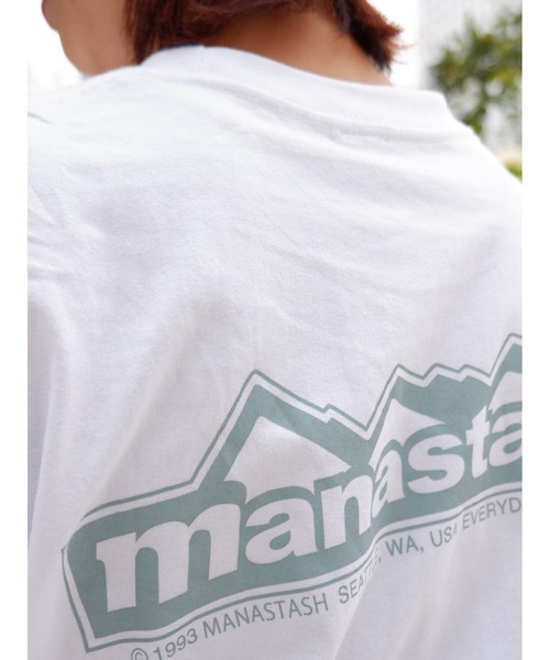 MANASTASH（マナスタッシュ）の「MANASTASH/マナスタッシュ  W's BACK LOGO TEE ウィメンズ　バックロゴTシャツ（Tシャツ/カットソー・レディース・ホワイト/チャコールグレー/スモークピンク/ラベンダー・MEDIUM）」の13枚目の写真