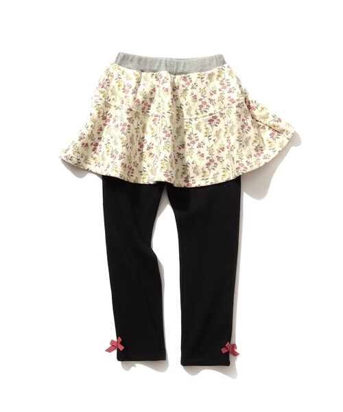 SHOO・LA・RUE（シューラルー）の「◆【90-130cm】裏シャギースカッツ（スカート・キッズ・アイボリー系/ブラック系/ネイビー系5・09/10/11/12/13）」の4枚目の写真