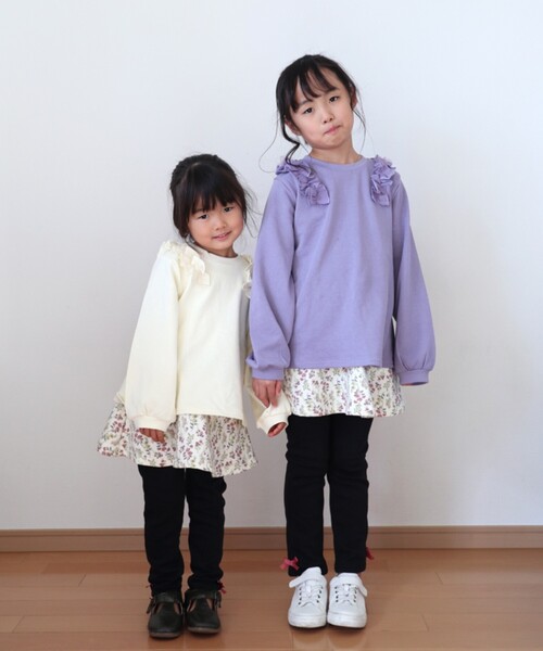 SHOO・LA・RUE（シューラルー）の「◆【90-130cm】裏シャギースカッツ（スカート・キッズ・アイボリー系/ブラック系/ネイビー系5・09/10/11/12/13）」の21枚目の写真