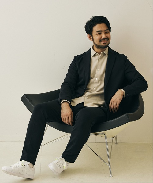 417 EDIFICE（フォーワンセブンエディフィス）の「【BEGIN掲載 M＆M】トリコット ストレッチ スリム パンツ（スラックス・メンズ・ブラック/ブラウン/カーキ・SMALL/MEDIUM/LARGE/X-LARGE）」の7枚目の写真