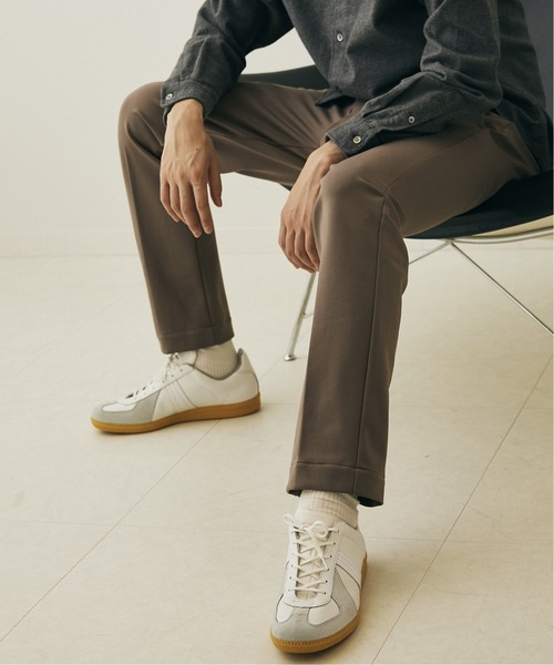 417 EDIFICE（フォーワンセブンエディフィス）の「【BEGIN掲載 M＆M】トリコット ストレッチ スリム パンツ（スラックス・メンズ・ブラック/ブラウン/カーキ・SMALL/MEDIUM/LARGE/X-LARGE）」の4枚目の写真