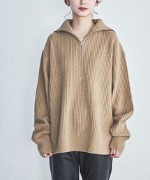 lautreamont BLEUBLANC | <lautreamont BLEUBLANC>ハーフジップニット(ニット/セーター)