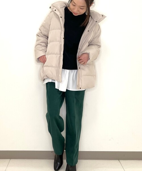 DRESKIP（ドレスキップ）の「◆触り心地に納得。裾レイヤード風（Tシャツ/カットソー・レディース・ブラック/ダークグリーン/サンドベージュ/パープル系4・03/04/02）」の9枚目の写真