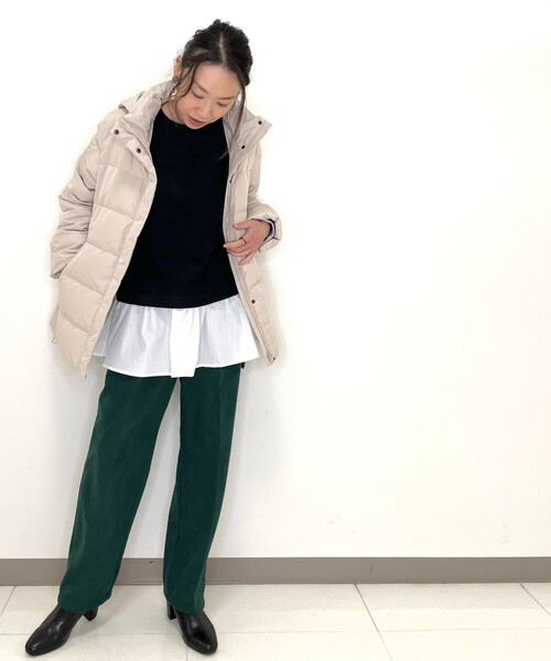 DRESKIP（ドレスキップ）の「◆触り心地に納得。裾レイヤード風（Tシャツ/カットソー・レディース・ブラック/ダークグリーン/サンドベージュ/パープル系4・03/04/02）」の10枚目の写真