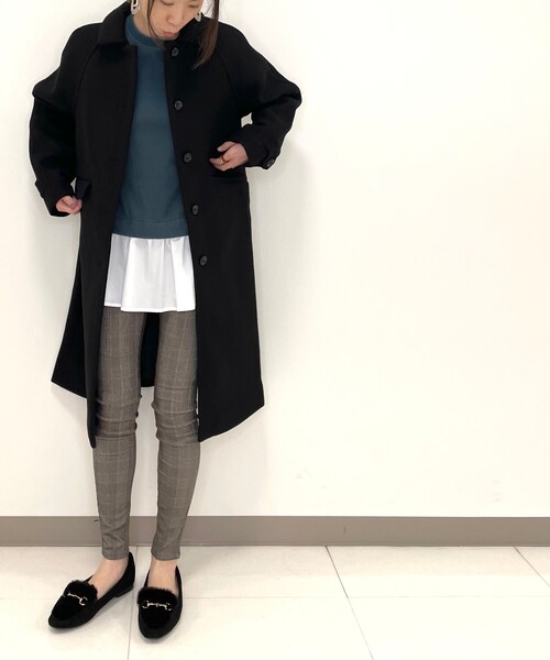 DRESKIP（ドレスキップ）の「◆触り心地に納得。裾レイヤード風（Tシャツ/カットソー・レディース・ブラック/ダークグリーン/サンドベージュ/パープル系4・03/04/02）」の18枚目の写真