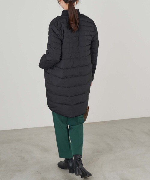 Chaco closet（チャコ クローゼット）の「2WAYリバーシブル キルティングノーカラーダウンコート（ダウンジャケット/コート・レディース・ブラック/ベージュ/グレー・FREE）」の8枚目の写真
