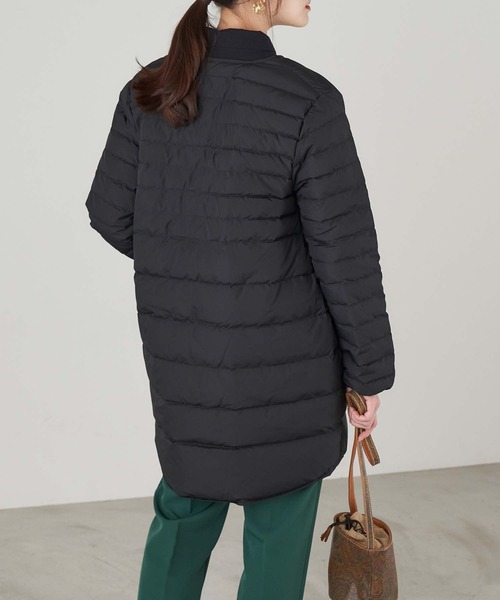 Chaco closet（チャコ クローゼット）の「2WAYリバーシブル キルティングノーカラーダウンコート（ダウンジャケット/コート・レディース・ブラック/ベージュ/グレー・FREE）」の6枚目の写真