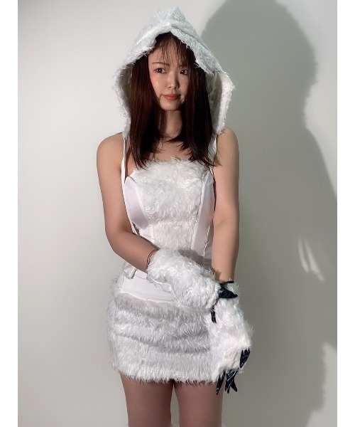おしゃれスタ(オシャレスタ)の「【選べるプチプラアニマルコスプレ】イベント、クリスマス、パーティーコスチューム(コスチューム/パーティーグッズ・レディース・ホワイト/ベージュ/ブラウン/グレー・FREE)」の1枚目の写真