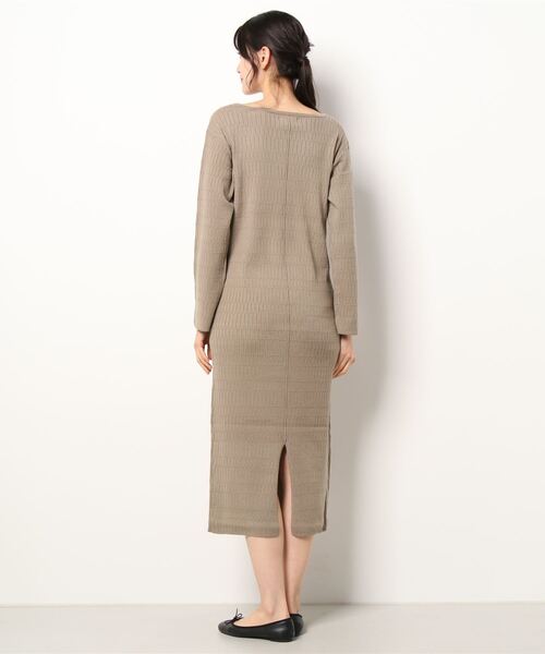 TRUNC（トランクエイティーエイト）の「Tight Honeycomb Knit One-Piece（ワンピース・レディース・ブラック/ベージュ・FREE）」の6枚目の写真