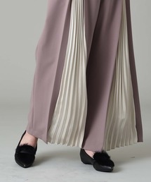 フロントプリーツ切替パンツ