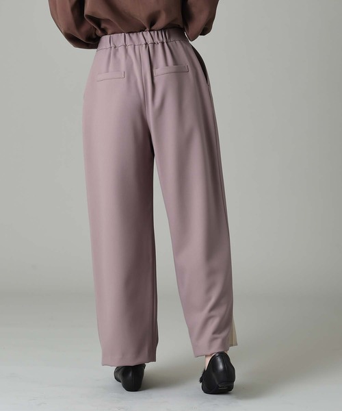 RAW FUDGE(ローファッジ)の「フロントプリーツ切替パンツ(その他パンツ・レディース・ブラック/ネイビー/モカ・M)」の12枚目の写真