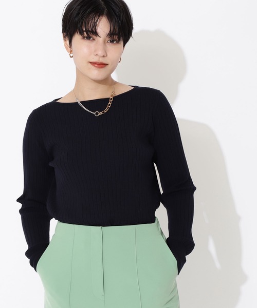 NATURAL BEAUTY BASIC(ナチュラルビューティーベーシック)の「スプリングベーシックニット(ニット/セーター・レディース・オフホワイト/ピンク/ネイビー/グリーン・MEDIUM)」の20枚目の写真