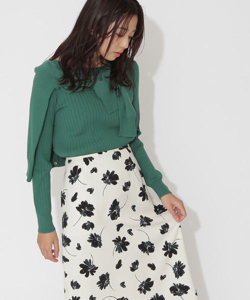 NATURAL BEAUTY BASIC(ナチュラルビューティーベーシック)の「スプリングベーシックニット(ニット/セーター・レディース・オフホワイト/ピンク/ネイビー/グリーン・MEDIUM)」の18枚目の写真