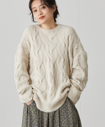 AMERICAN HOLIC | フワフワケーブルニットプルオーバー(ニット/セーター)