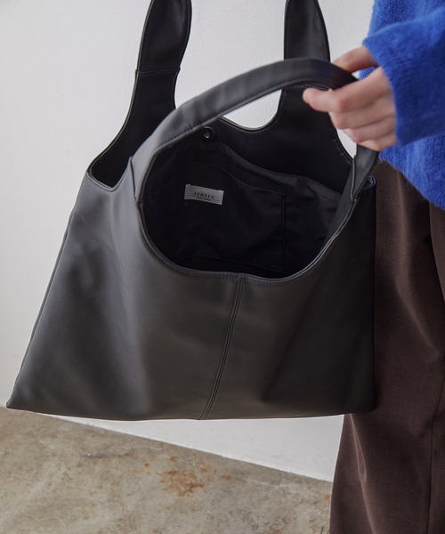JUNRED（ジュンレッド）の「PUレザーショッパーバッグ（トートバッグ・メンズ・ブラック系その他2/ブラック・FREE）」の12枚目の写真
