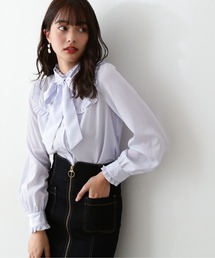 PROPORTION BODY DRESSING | ストライプボウタイ付きブラウス / 1212110202(シャツ/ブラウス)
