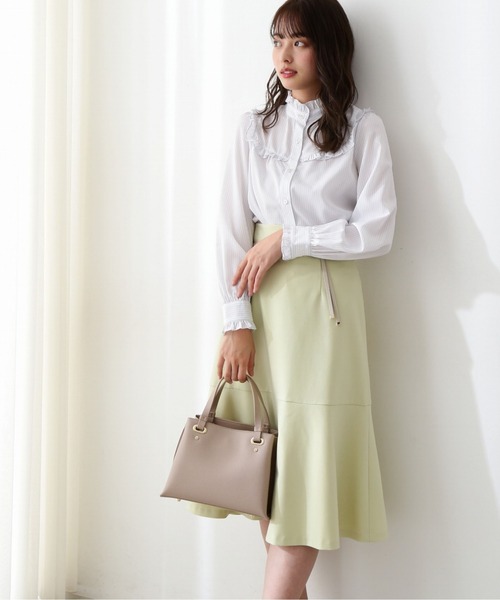 PROPORTION BODY DRESSING(プロポーションボディドレッシング)の「ストライプボウタイ付きブラウス / 1212110202(シャツ/ブラウス・レディース・パープル/グレー/ブラウン・SMALL/MEDIUM)」の5枚目の写真