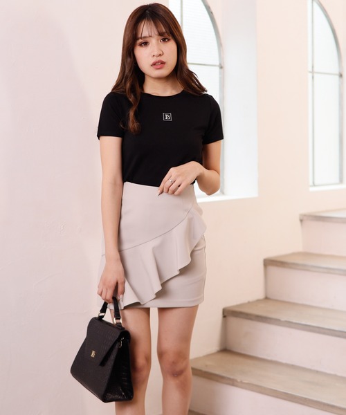 LIPSERVICE（リップサービス）の「LSポイントミニTシャツ（Tシャツ/カットソー・レディース・ホワイト/ブラック/ベージュ・FREE）」の14枚目の写真