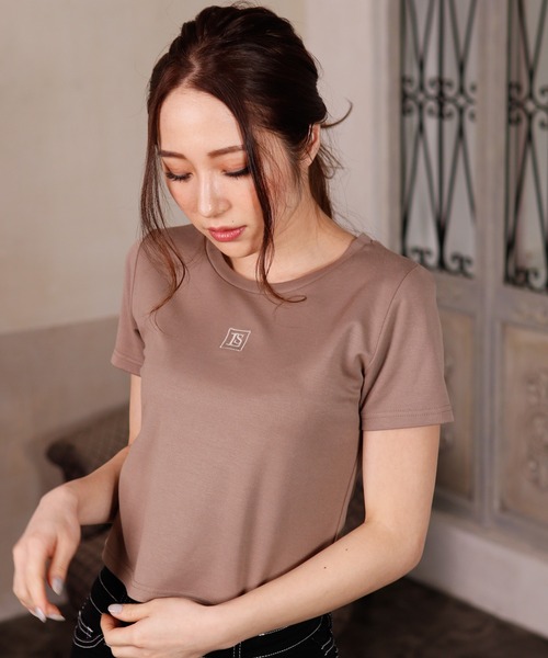 LIPSERVICE（リップサービス）の「LSポイントミニTシャツ（Tシャツ/カットソー・レディース・ホワイト/ブラック/ベージュ・FREE）」の13枚目の写真