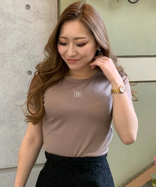 LIPSERVICE（リップサービス）の「LSポイントミニTシャツ（Tシャツ/カットソー・レディース・ホワイト/ブラック/ベージュ・FREE）」の17枚目の写真