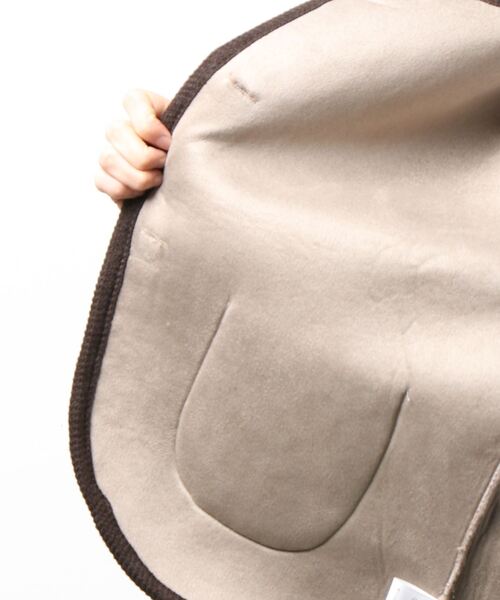 aimoha（アイモハ）の「ボアノーカラージャケット（ノーカラージャケット・レディース・ブラウン/オフホワイト/ブルー・FREE）」の6枚目の写真