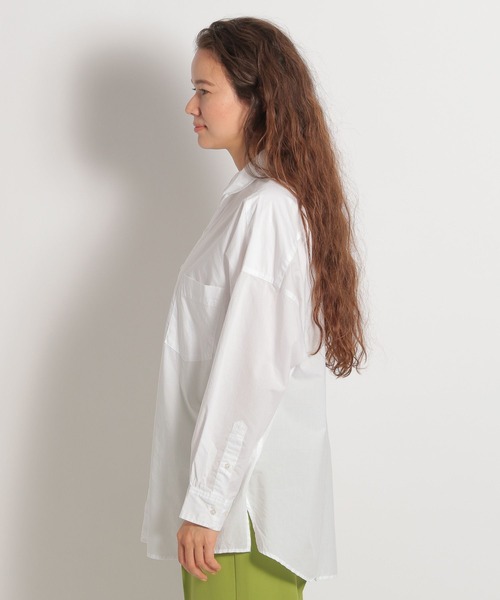 niko and...（ニコアンド）の「マーセレギュラーワイヤー入りワイドシャツ（シャツ/ブラウス・レディース・ブルー/ピンク/ホワイト/ライトグリーン・MEDIUM/LARGE）」の9枚目の写真