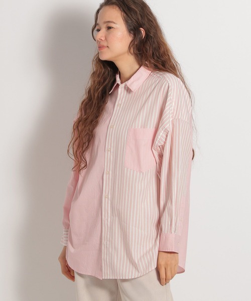 niko and...（ニコアンド）の「マーセレギュラーワイヤー入りワイドシャツ（シャツ/ブラウス・レディース・ブルー/ピンク/ホワイト/ライトグリーン・MEDIUM/LARGE）」の21枚目の写真