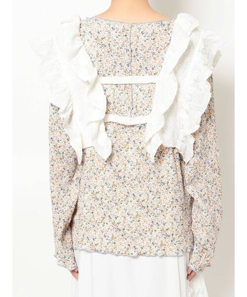 merry jenny（メリージェニー）の「レースフリルリボンビスチェ（その他トップス・レディース・オフホワイト/ブラック・FREE）」の6枚目の写真