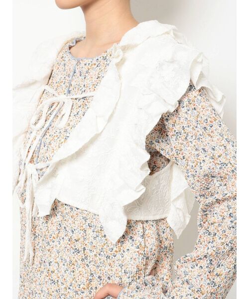 merry jenny（メリージェニー）の「レースフリルリボンビスチェ（その他トップス・レディース・オフホワイト/ブラック・FREE）」の8枚目の写真