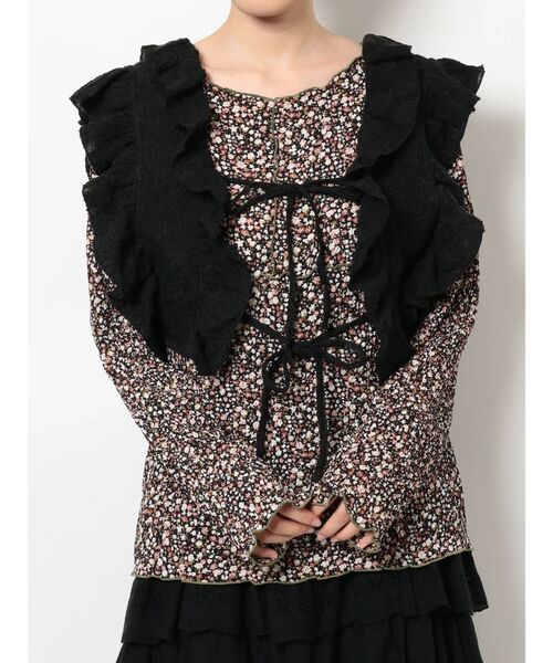 merry jenny（メリージェニー）の「レースフリルリボンビスチェ（その他トップス・レディース・オフホワイト/ブラック・FREE）」の13枚目の写真