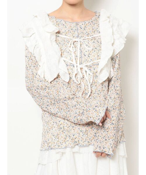 merry jenny（メリージェニー）の「レースフリルリボンビスチェ（その他トップス・レディース・オフホワイト/ブラック・FREE）」の14枚目の写真