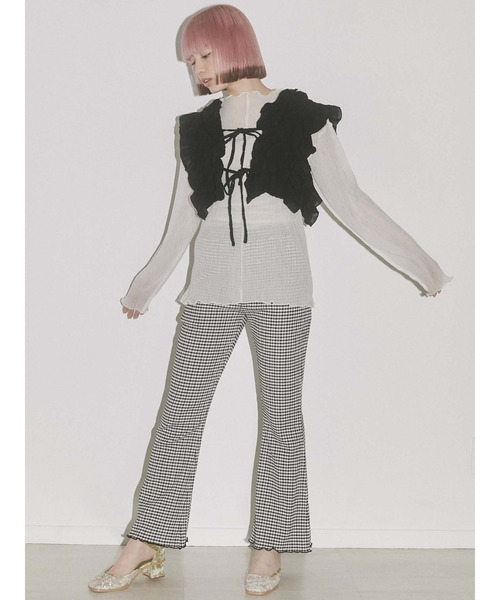 merry jenny（メリージェニー）の「レースフリルリボンビスチェ（その他トップス・レディース・オフホワイト/ブラック・FREE）」の18枚目の写真