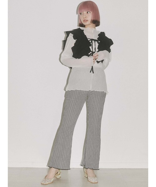 merry jenny（メリージェニー）の「レースフリルリボンビスチェ（その他トップス・レディース・オフホワイト/ブラック・FREE）」の21枚目の写真