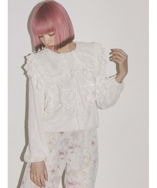 merry jenny（メリージェニー）の「レースフリルリボンビスチェ（その他トップス・レディース・オフホワイト/ブラック・FREE）」の22枚目の写真