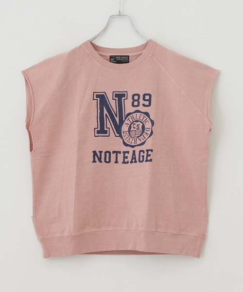 CUBE SUGAR（キューブシュガー）の「ピグメントカットオフグラフィックカレッジロゴベスト（Tシャツ/カットソー・レディース・チャコールグレー/ネイビー/マスタード/ピンク・M）」の20枚目の写真