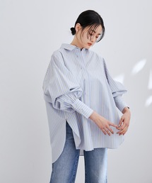 ADAM ET ROPE' | 【一部直営店舗・WEB限定】ストライプ/ソリッド オーバーシャツ(シャツ/ブラウス)