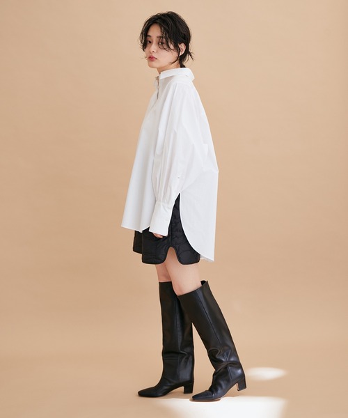 ADAM ET ROPE'（アダムエロペ）の「【一部直営店舗・WEB限定】ストライプ/ソリッド オーバーシャツ（シャツ/ブラウス・レディース・ホワイト/イエロー系その他/ブルー系その他6・FREE）」の5枚目の写真