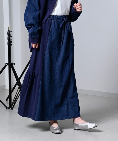 極美品♡ルネ♡リネンティアードスカート セール】LC/LLL リネンマチ入りハギスカート/リネンパネル