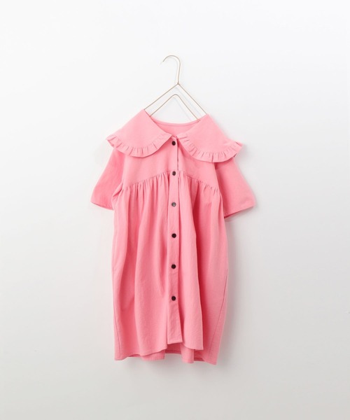 LOWRYS FARM（ローリーズファーム）の「コットンフリルカラーワンピース　266303（ワンピース・キッズ・ブラック/ブルー/ピンク/アイボリー・110cm/120cm/130cm/140cm/150cm）」の9枚目の写真