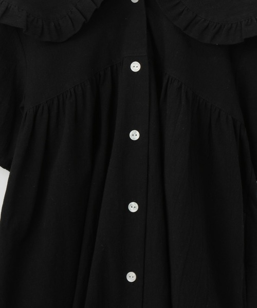 LOWRYS FARM（ローリーズファーム）の「コットンフリルカラーワンピース　266303（ワンピース・キッズ・ブラック/ブルー/ピンク/アイボリー・110cm/120cm/130cm/140cm/150cm）」の16枚目の写真