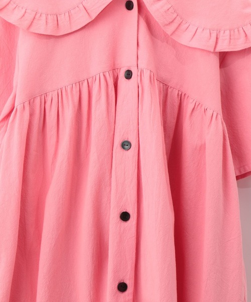 LOWRYS FARM（ローリーズファーム）の「コットンフリルカラーワンピース　266303（ワンピース・キッズ・ブラック/ブルー/ピンク/アイボリー・110cm/120cm/130cm/140cm/150cm）」の17枚目の写真