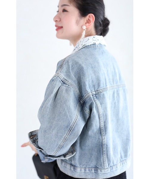 cawaii（カワイイ）の「外せるレース襟のウォッシュ加工デニムジャケット（デニムジャケット・レディース・ブルー・FREE）」の20枚目の写真