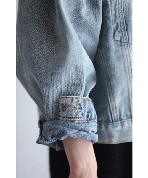 cawaii（カワイイ）の「外せるレース襟のウォッシュ加工デニムジャケット（デニムジャケット・レディース・ブルー・FREE）」の21枚目の写真