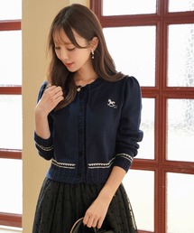 木馬モチーフ 刺繍 ニット カーディガン le reve vaniller