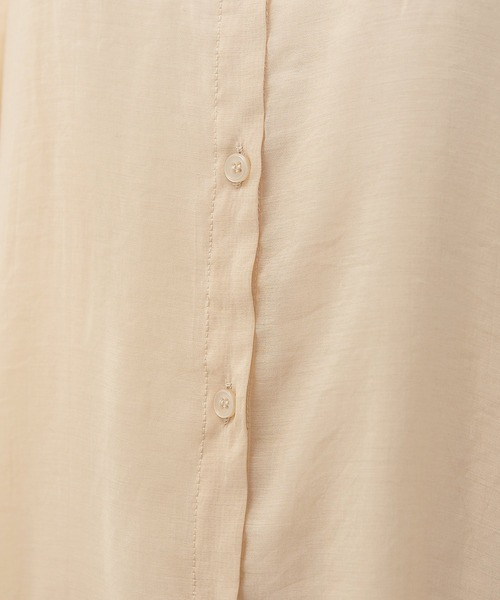 AS KNOW AS PINKY(アズノゥアズピンキー)の「そよ風のシアーシャツワンピース(シャツワンピース・レディース・オフホワイト/ブラック/ベージュ・FREE)」の16枚目の写真