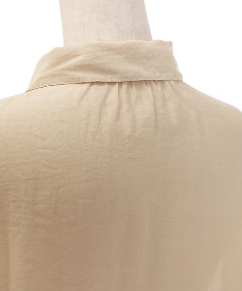 AS KNOW AS PINKY(アズノゥアズピンキー)の「そよ風のシアーシャツワンピース(シャツワンピース・レディース・オフホワイト/ブラック/ベージュ・FREE)」の22枚目の写真