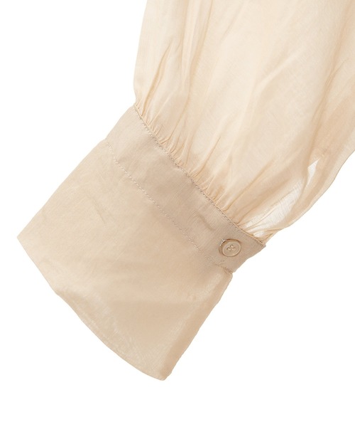 AS KNOW AS PINKY(アズノゥアズピンキー)の「そよ風のシアーシャツワンピース(シャツワンピース・レディース・オフホワイト/ブラック/ベージュ・FREE)」の12枚目の写真